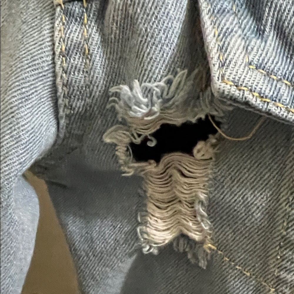 Love Tree Light Blue Distressed Denim Jacket - Picture 5 of 13